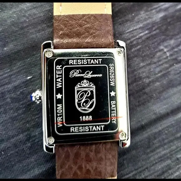 Swiss Design Pierre Lucerne Tank Mens Watch Brown‎ Band